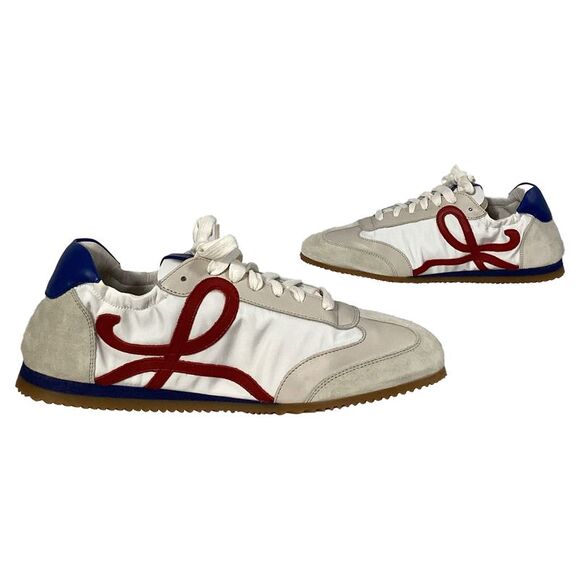 Loewe Ballet Runner Sneakers in White Nylon and Suede - Picture 7 of 10